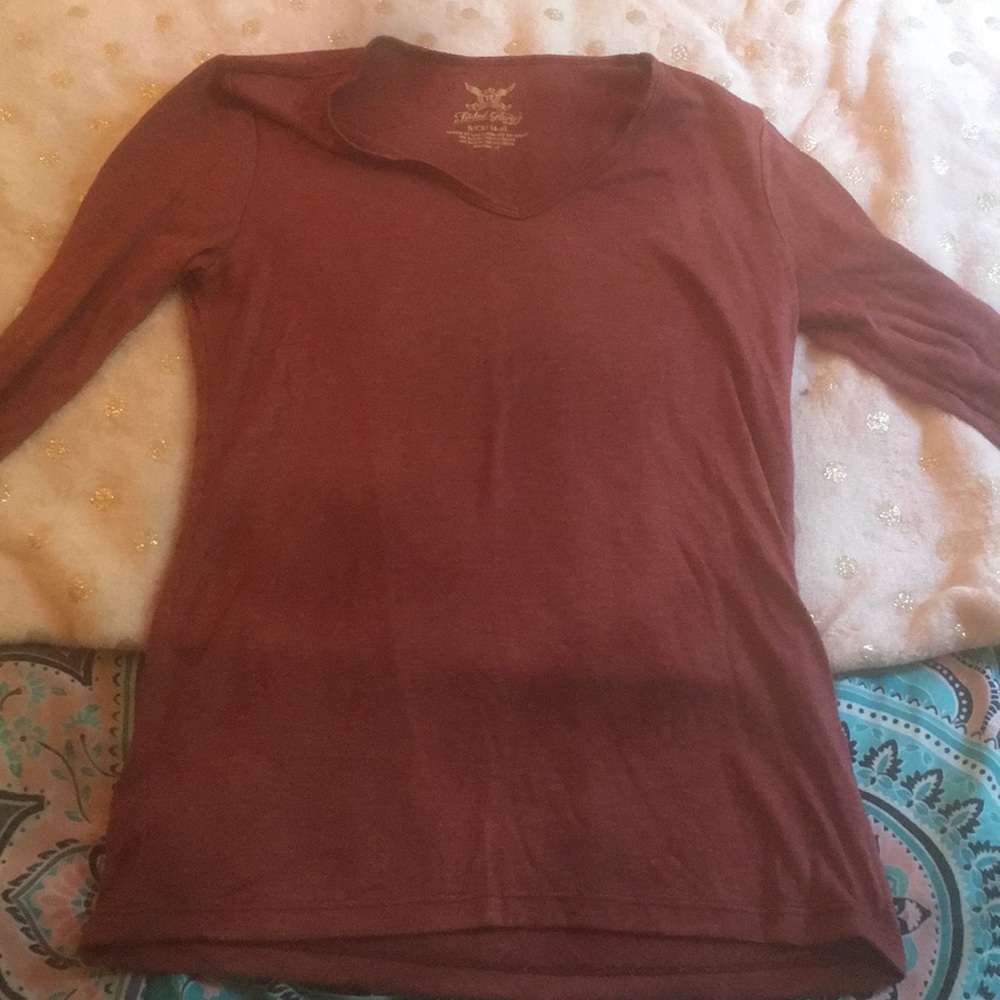 Long sleeve burgundy shirt